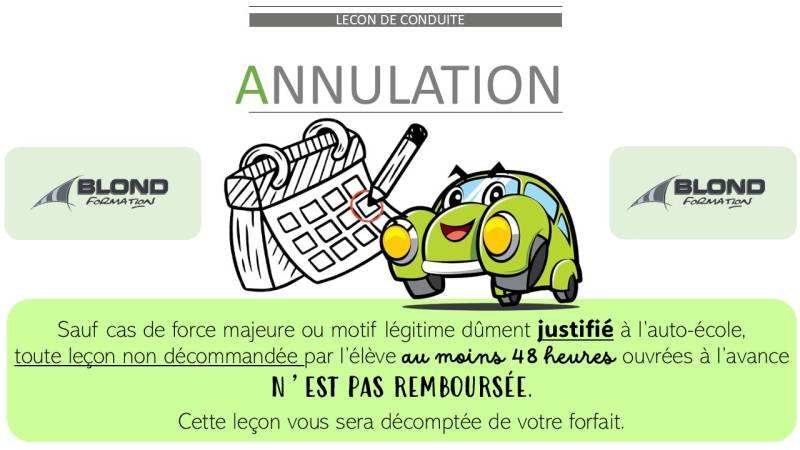 une annulation...pas de circulation !