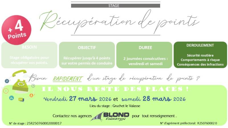 Besoin d'un stage de récupération de points rapidement en Seine-Maritime (76)?